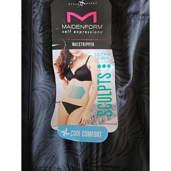 Maidenform XL Self Expressions Ultra Firm Control Waist Nipper Black SE3067 NWT - Picture 2 of 6